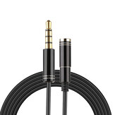 Cable de extensión de auriculares de 1.5M de 4 polos y 3.5mm macho a hembra para auriculares y auriculares