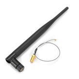5pcs 2.4GHz 6dBi 50ohm Wireless Wifi Omni Copper Dipole Antenna SMA To IPEX For Monitoring Router