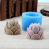 Molde de silicone artesanal em 3D para fazer sabão e velas de flor de lótus