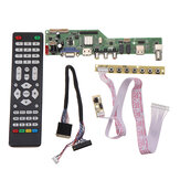 Scheda driver controller TV LCD universale DVB-T2 M3663.03B Digital Signal TV/PC/VGA/HDMI/USB+7 tasti+2ch 6 bit 40 pin cavo LVDS