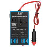 1500W Solarstrom-Wechselrichter 12V / 24V DC auf 220V AC Konverter 4X USB-Auto-Wechselrichter