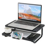 Multifunction Double-Layer Monitor Riser Macbook Desktop Stand Organizer with Mobile Phone Holder