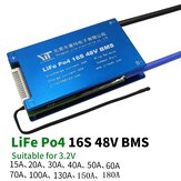 16S 48V リチウムバッテリー 3.2V パワープロテクションボード 15A-180A 温度保護均等化機能 過電流保護 BMS PCB