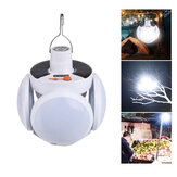 Ночной светильник в форме футбольного мяча с поддержкой зарядки по USB и солнечной энергией для использования на открытом воздухе в качестве осветительного прибора для кемпинга и аварийного освещения.
