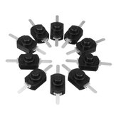 Excellway® 10Pcs 1A 30V DC 250V Black Latching On Off Mini Push Button Switch 