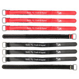 4Pcs RJX Non-Slip Silicone Battery Straps Aluminium Alloy Buckle for FPV Helicopter Drone
