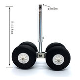 2-Axis 4-Wheel Shock-Absorbing 3mm/4mm Landing Gear with Oblique Angle for Boeing RC Airplane Fixed Wing