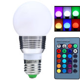Dimmable 3W E27 LED RGB Magic Light Bulb 16 Colors Changing with Remote Control AC85-265V