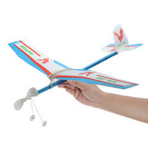 Elastische rubberen band aangedreven DIY Propeller vliegtuig Toy Kit vliegtuigen Model OutdoorToy