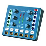 M8 Audio Mixer Sound Card Headset Microphone Webcast Entertainment Streamer Live Broadcast Noise Reduction Sound Effect Board Mixer for Computer Phone