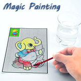 5個魔法の水彩画の絵画紙のペンペンツマット子供子供の開発学習のおもちゃ