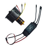 QX-MOTOR 64mm EDF with 80A ESC Combo 12 Blade 2822 3500KV/3800KV/4300KV 4S-6S Motor Brushless Duct Fan Composite Material Housing For RC Airplane Drone Parts