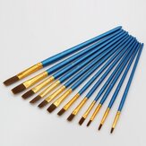 12 piezas pincel de pintura azul perla pincel de dibujo acuarela pincel acrílico conjunto de herramientas profesionales de pintura al óleo suministros de arte