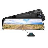 AZDOME AR08 FHD 1080P Dash Cam Media strumieniowe pełnoekranowy dotykowy widelubejestratlub samochodowy ADAS z dwoma obiektywami Night Vision automatyczny rejestratlub wideo z kamerą tylną