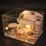 هوميدا M033 الوردي لوفت دي البيت مع الأثاث الموسيقى ضوء غطاء مصغرة ديكور لعبة