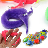 5X  Fuzzy Worm Wiggle Moving Sea Horse Kids Trick Toy