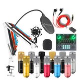 GAM-800 Green Audio Condenser Microphone Kit for Karaoke with GAX-V9 Bluetooth Audio Mixer Sound Card