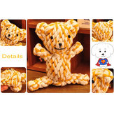 Pet Toy Cute Braided Bear Chew Knot Toys Dog Pet Puppy Strong Cotton Rope Play Cute Lovely FunTeeth
