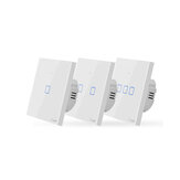 SONOFF® T0 EU/US/UK AC 100-240V 1/2/3 Gang TX Series WIFI Wall Switch Smart Wall Touch Light Switch For Smart Home Work With Alexa Google Home