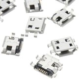 10 Adet Mikro USB Tip B Dişi 5Pin Soket 4 Bacaklar SMD SMT Lehimleme Konektör