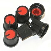 30 pezzi di plastica rossa per potenziometro rotativo con foro da 6 mm pomello