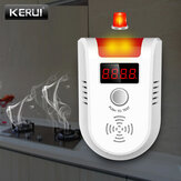 Detector de GAS KERUI GD13 LPG alarma inalámbrica Digital LED Pantalla Detector de gas combustible de fugas para sistema de alarma para el hogar
