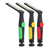 COB LED Work Hand Light Inspection Magnet Rechargeable Flashlight Folding Torch W/USB Cable