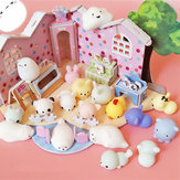 16PCS Mochi Squishy Stressavlastning Squeeze Healing Toy Seal Cat Paw Søt samling Christmas Gift Decor 