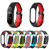 Bakeey Dual Color Metal Buckle Replacement Silicone Watch Band for Xiaomi Band 4&3 Smart Watch  Non-original