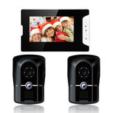 ENNIO SY813MK21 7 hüvelykes TFT LCD képernyős videó ajtónyitó interkom készlet 2 kamerával 1 monitorral Éjjellátó látással