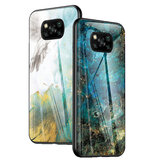 Bakeey for POCO X3 PRO /  POCO X3 NFC Case Marble Pattern Colorful Tempered Glass Shockproof Scratch-Resistant Protective Case Non-original