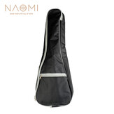 NAOMI 26 дюймовый мешок для укулеле из холста с карманами для хранения, молнией и регулируемым ремешком, рюкзак для укулеле с утолщенной амортизацией
