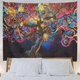 Tapicería de árboles psicodélicos Colorful Patrón Tapicería colgante de pared decoración del hogar
