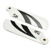 A Pair RJX Black White 70mm Tail Carbon Fiber Blade B Version for 500 470 480 Helicopter