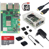Catda 4GB RAM Raspberry Pi 4B + Fedődoboz + Tápegység + 32/64GB Memóriakártya +Micro HDMI DIY készlet