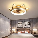 Ventilador de teto LED moderno minimalista AC 220V com iluminação decorativa em cristal, controle remoto, lâmpada de ventilador para quarto