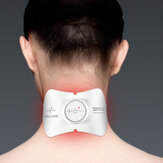 IPRee® EMS Massaggiatore elettrico per il collo Multifunzione 3 modalità 15 ingranaggi regolabili Mini adesivi per massaggi portatili Strumento di fisioterapia per le vertebre cervicali