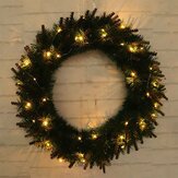 LED-licht kerstkrans boom deur muur hangende feest guirlande decoraties