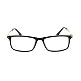 SHUAIDI Anti-blue Anti-yorgunluk Okuma Gözlükler Siyah Çerçeve Reçine Alüminyum Bilgisayar Presbiyopik Cam 110