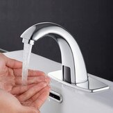 Zinc Alloy Automatic Infrared Sensor Kitchen Basin Sink Faucet Smart Touchless Sink Cold Tap Single Handle Deck Mount w/ Controller Box