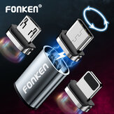 FONKEN Magnetic Micro USB / USB-C Adapter Cable Connector 3A Fast Charging for Samsung Galaxy Note S20 ultra Huawei Mate 40 OnePlus 8 Pro