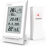 ELEGIANT EOX-9901 Eletrônico Termômetro Higrômetro Multifuncional Wireless HD Glass Station Alarme Relógio