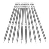 10PCS T12  Lead-free Alloy Stainless Steel Color Soldering Iron Tips Set