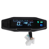 Velocímetro de barra multifuncional digital LCD para motocicleta com odômetro, tacômetro e indicador de marcha