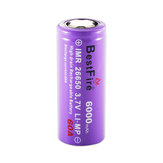 BestFire 1pc 26650 batterij 6000mAh 60A 3.7V oplaadbare Li-ion batterij