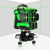 مستوى الليزر الأخضر ثلاثي الأبعاد مستوى ذاتي رقمي بواسطة خطوط 12 تدور 360 درجة للقياس
