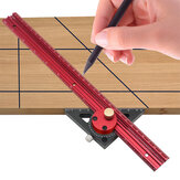 Carpentry Precision Scribe Ruler Carpentry Aluminum T-Type Linia Rysowania Wiercenie Rządek Narzędzie stolarskie Przymiar Kwadratowy do Układania Wzoru