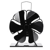 6 Bıçaklı Mini Isıtıcı Ocak Fanı Şömine Ateş Sıcaklık Termal Güçlü Yakıt Tasarruflu Fanlar 50°-350°