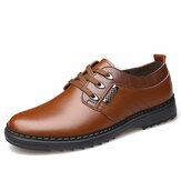 Comfy Men Lace-Up Leather Casual Business Oxfords Shoes