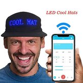 Leuchtende LED-Hüte mit Mehrsprachiges drahtlosem Bluetooth-Display, Baseball-Männer-Kappe